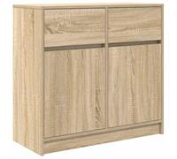 vidaXL Aparador con cajón Roble Sonoma 80x34x76 cm Madera ingeniería, Armario de Almacenamiento, Mueble aparador, Mueble de Pasillo, Mueble Buffet