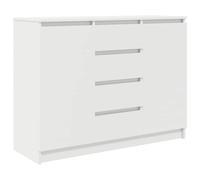 vidaXL Aparador con cajones Blanco 100,5x35x76 cm Madera de ingeniería, Armario de almacenaje, Mueble aparador, Mueble de Pasillo, Mueble Buffet