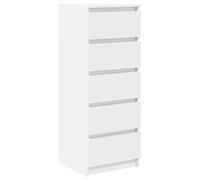 vidaXL Aparador con cajones Blanco 37,5x35x99 cm Madera de ingeniería, Armario de Almacenamiento, Mueble aparador, Mueble de Pasillo, Mueble Buffet