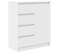 vidaXL Aparador con cajones Blanco 71x35x84 cm Madera de ingeniería, Armario de almacenaje, Mueble aparador, Mueble de Pasillo, Mueble Buffet