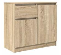 vidaXL Aparador con cajón Roble Sonoma 71x35x65 cm Madera ingeniería, Armario de almacenaje, Mueble aparador, Mueble de Pasillo, Mueble Buffet
