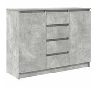 vidaXL Aparador con cajones Gris hormigón 100,5x35x76 cm, Armario de almacenaje, Mueble aparador, Mueble de Pasillo, Mueble Buffet