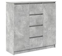 vidaXL Aparador con cajones Gris hormigón 100,5x35x98,5 cm, Armario de almacenaje, Mueble aparador, Mueble de Pasillo, Mueble Buffet