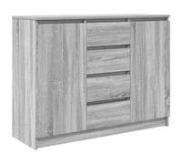 vidaXL Aparador con cajones Gris Sonoma 100,5x35x76 cm, Armario de almacenaje, Mueble aparador, Mueble de Pasillo, Mueble Buffet