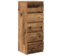 vidaXL Aparador con cajones Madera Vieja – 37,5x35x99 cm, armario de almacenamiento
