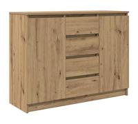 vidaXL Aparador con cajones Roble Artesanal 100,5x35x76 cm, Armario de almacenaje, Mueble aparador, Mueble de Pasillo, Mueble Buffet