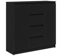 vidaXL Aparador con cajones Roble Negro 100,5x35x98,5 cm, Armario de almacenaje, Mueble aparador, Mueble de Pasillo, Mueble Buffet