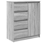 vidaXL Aparador con Cajones Sonoma Gris 71x35x84 cm de Madera Ingeniería, Armario de Almacenaje, Mueble de Pasillo, Buffet