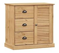 vidaXL Aparador con cajones Vigo Madera Maciza Pino 78x40x75 cm