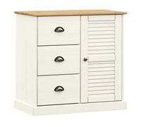 Vidaxl aparador con cajones vigo madera maciza pino blanco 78x40x75 cm