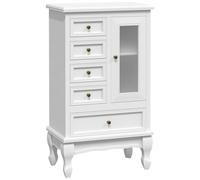 vidaXL Aparador con cajones y estantes, madera blanca - Mueble alacena para pasillo