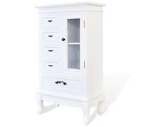 vidaXL Aparador con Cajones y Estantes Madera Blanco Mueble Alacena Pasillo