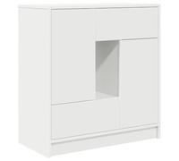 vidaXL Aparador con cajones y Puertas Blanco 70,5x34x74,5 cm, Armario de Almacenamiento, Mueble aparador, Mueble de Pasillo, Mueble Buffet
