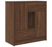 vidaXL Aparador con cajones y Puertas Roble marrón 70,5x34x74,5 cm, Armario de Almacenamiento, Mueble aparador, Mueble de Pasillo, Mueble Buffet