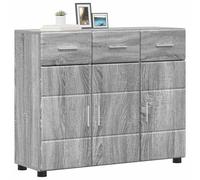 vidaXL Aparador Gris Sonoma 88,5 x 30,5 x 73 cm Madera de ingeniería, Armario Moderno y Amplio, Ideal para Almacenamiento, diseño Rectangular, Mueble Duradero para el salón