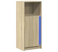 vidaXL Aparador con LED Madera ingeniería Roble Sonoma 42,5x34x100 cm, bufé, Armario de almacenaje, Mueble de almacenaje de Cocina, Mueble aparador