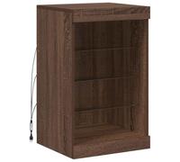 vidaXL Aparador con Luces LED Roble marrón 41x37x67 cm