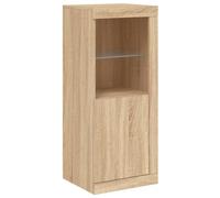 Vidaxl aparador con luces led roble sonoma 41x37x100 cm