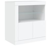 vidaXL Aparador con Luces LED Blanco 60,5x37x67 cm