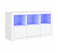 Vidaxl aparador con luces led blanco 123x37x67 cm
