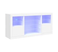 Vidaxl aparador con luces led blanco 142,5x37x67 cm