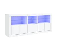 Vidaxl aparador con luces led blanco 162x37x67 cm