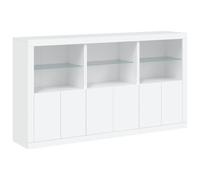vidaXL Aparador con Luces LED Blanco 181,5x37x100 cm