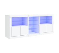 Vidaxl aparador con luces led blanco 181,5x37x67 cm