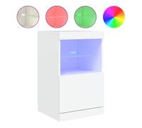 vidaXL Aparador con Luces LED Blanco 41x37x67 cm