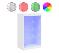 vidaXL Aparador con Luces LED Blanco 60,5x37x100 cm
