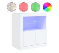 vidaXL Aparador con Luces LED Blanco 60,5x37x67 cm