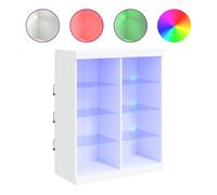 Vidaxl aparador con luces led blanco 81x37x100 cm