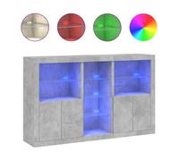 Vidaxl aparador con luces led gris hormigón 162x37x100 cm