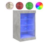 Vidaxl aparador con luces led gris hormigón 41x37x67 cm