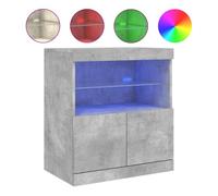 vidaXL Aparador con luces LED gris hormigón 60x37x67 cm
