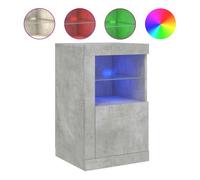 Vidaxl aparador con luces led madera de ingeniería gris hormigón