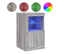 Vidaxl aparador con luces led madera de ingeniería gris sonoma