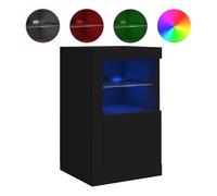 Vidaxl aparador con luces led madera de ingeniería negro