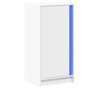 vidaXL Aparador con Luces LED Madera ingeniería Blanco 42,5x34x85 cm, bufé, Armario de almacenaje, Mueble de almacenaje de Cocina, Mueble aparador