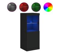 Vidaxl aparador con luces led negro 41x37x100 cm