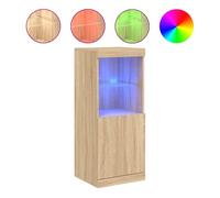 Vidaxl aparador con luces led roble sonoma 41x37x100 cm