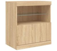 vidaXL Aparador con Luces LED Roble Sonoma 60x37x67 cm
