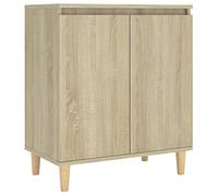 vidaXL Aparador con Patas Entrada Acento Pasillo Vestíbulo Recibidor Auxiliar Decoración Escritorio Mueble Contrachapada Roble 60x35x70cm Madera