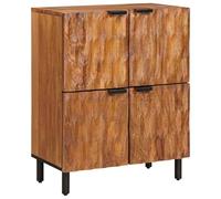 vidaXL Aparador con Puerta Acabado de Acacia Marrón 60 x 33 x 75 cm, Aparador Moderno para Comedor, Almacenamiento de Madera Mango Blanca, Unidad Decorativa Funcional