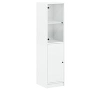 vidaXL Aparador con Puerta de Vidrio Blanco 35x37x142 cm