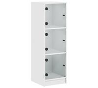 vidaXL Aparador con Puertas de Vidrio Blanco 35x37x109 cm
