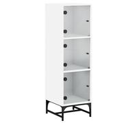 vidaXL Aparador con Puertas de Vidrio Blanco 35x37x120 cm