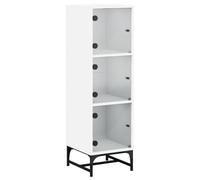 vidaXL Aparador con Puertas de Vidrio Blanco 35x37x120 cm