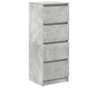 vidaXL Aparador contrachapada Gris 37,5x35x76 cm Madera ingeniería, Armario de almacenaje, Mueble aparador, Mueble de Pasillo, Buffet