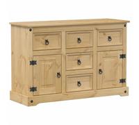 vidaXL Aparador Corona Madera Maciza de Pino 112x40x75 cm, Armario de almacenaje, Mueble aparador, Mueble de almacenaje de Cocina, alacena